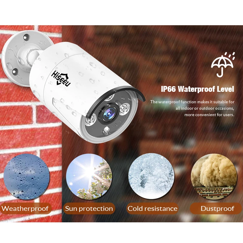 Hiseeu HB612 POE IP камера 3 6 сетевая наружная Обнаружение движения ночное видение
