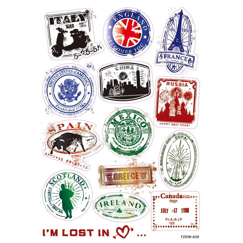 14 шт./лот британский стиль Россия Канада Испания Мексика сделай сам игрушечные