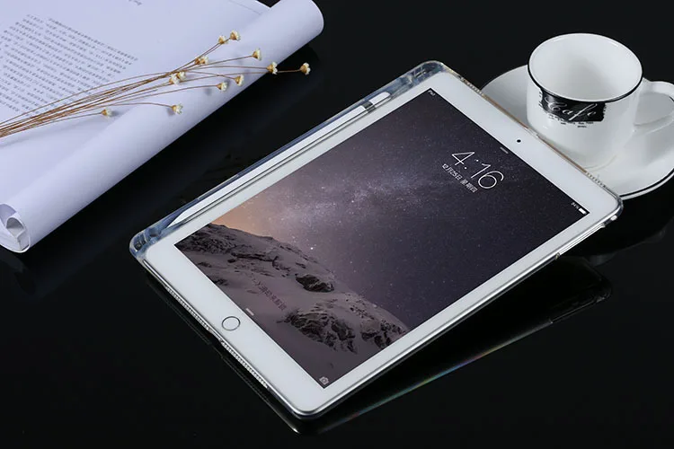 Прозрачный чехол с кристаллами для iPad 2018 9 7 2017 Air 2 Pro держателем карандашей A1893