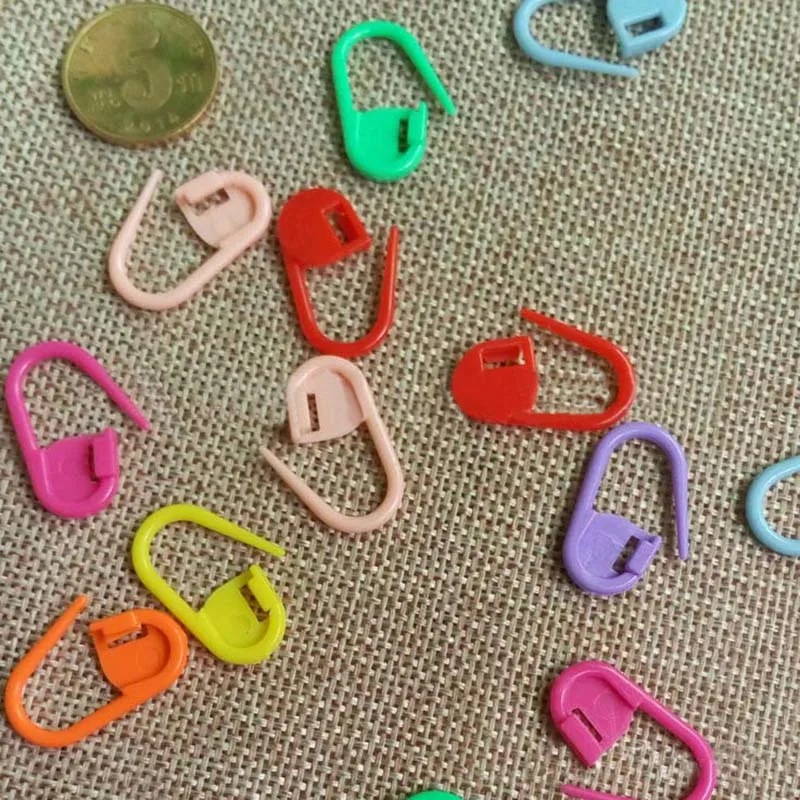 100 шт Красочные Пластик Плетеный вязаный Вязание крючком для вязания стежка