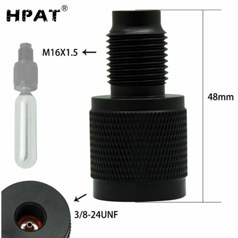 Black 3 8unf SPUNKY 88 г 90 г AirSource CO2 Картридж цилиндр для пейнтбольного бака адаптер M16* 1,5 резьба - Цвет: Black 3 8unf