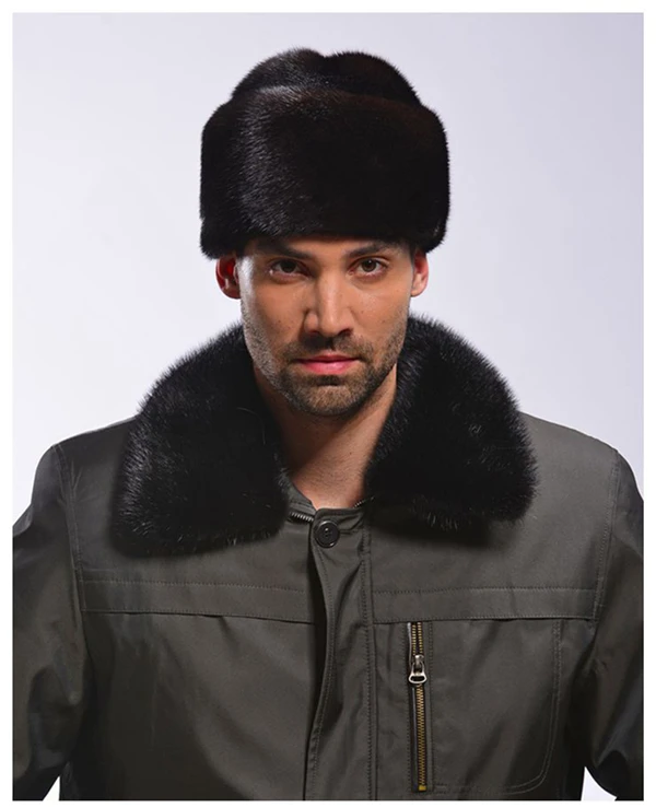 Ferand Men's Real Genuine Mink Fur 