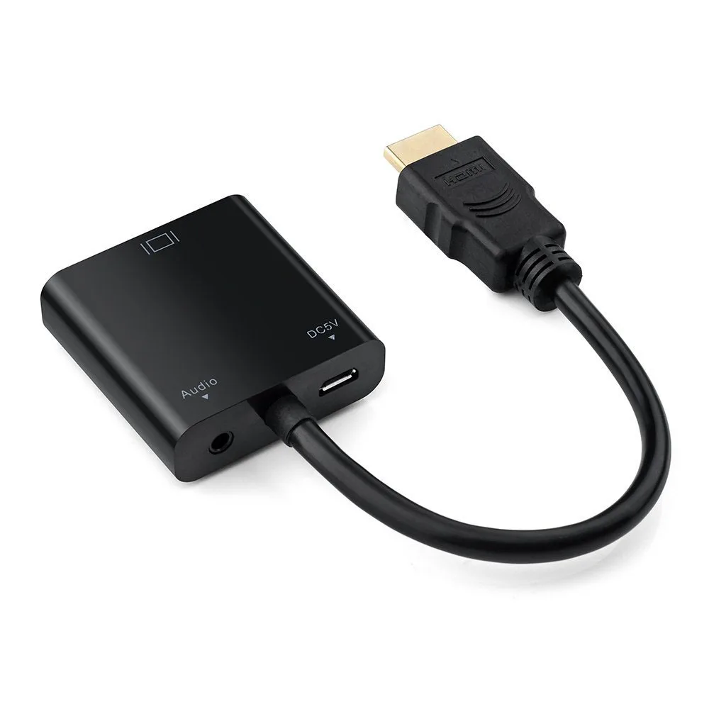 1080P HDMI Черный Micro-USB Женский аудио-видео кабель-адаптер конвертер 3 5 мм аудио