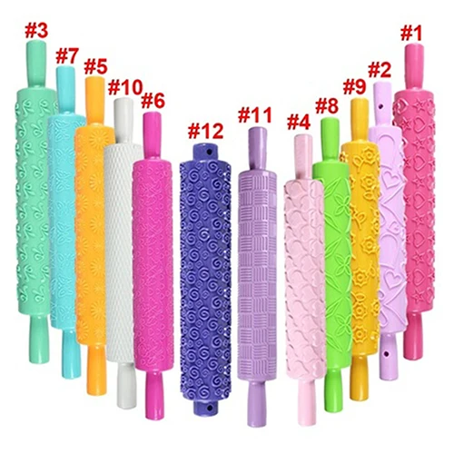 Hot Sale Home Kitchen Accessories 12 Patterns Baking Tools Fondant Cake Decorating Rolling Pin &amp Pastry | Дом и сад