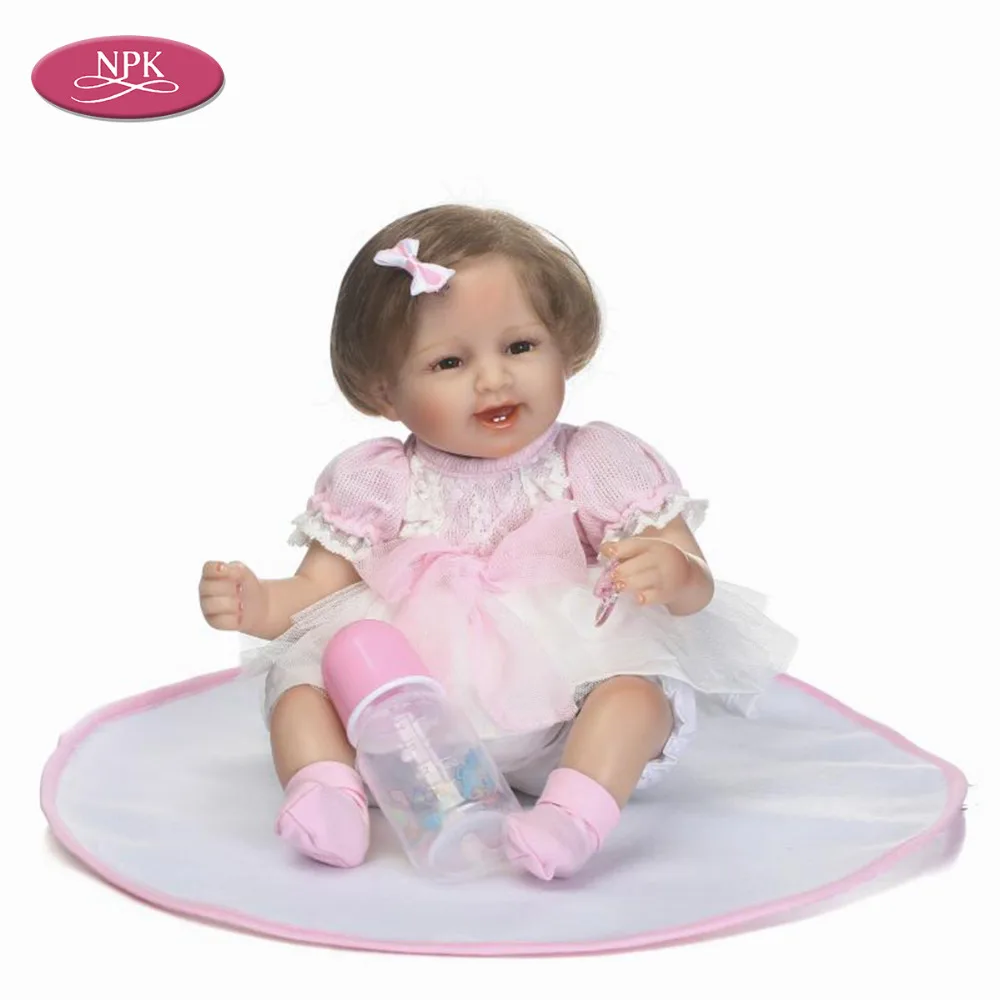 NPK 40 см силиконовая кукла для новорожденных девочек Juguetes развивающие игрушки