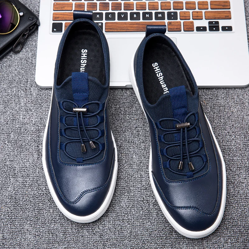 Мужчины Обувь Повседневная Удобная Зашнуровать Ботинок квартир Мужской Обуви