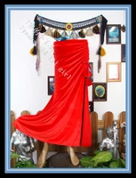 bellydance costume tribal fusion velvet skirt with open slit sra11
