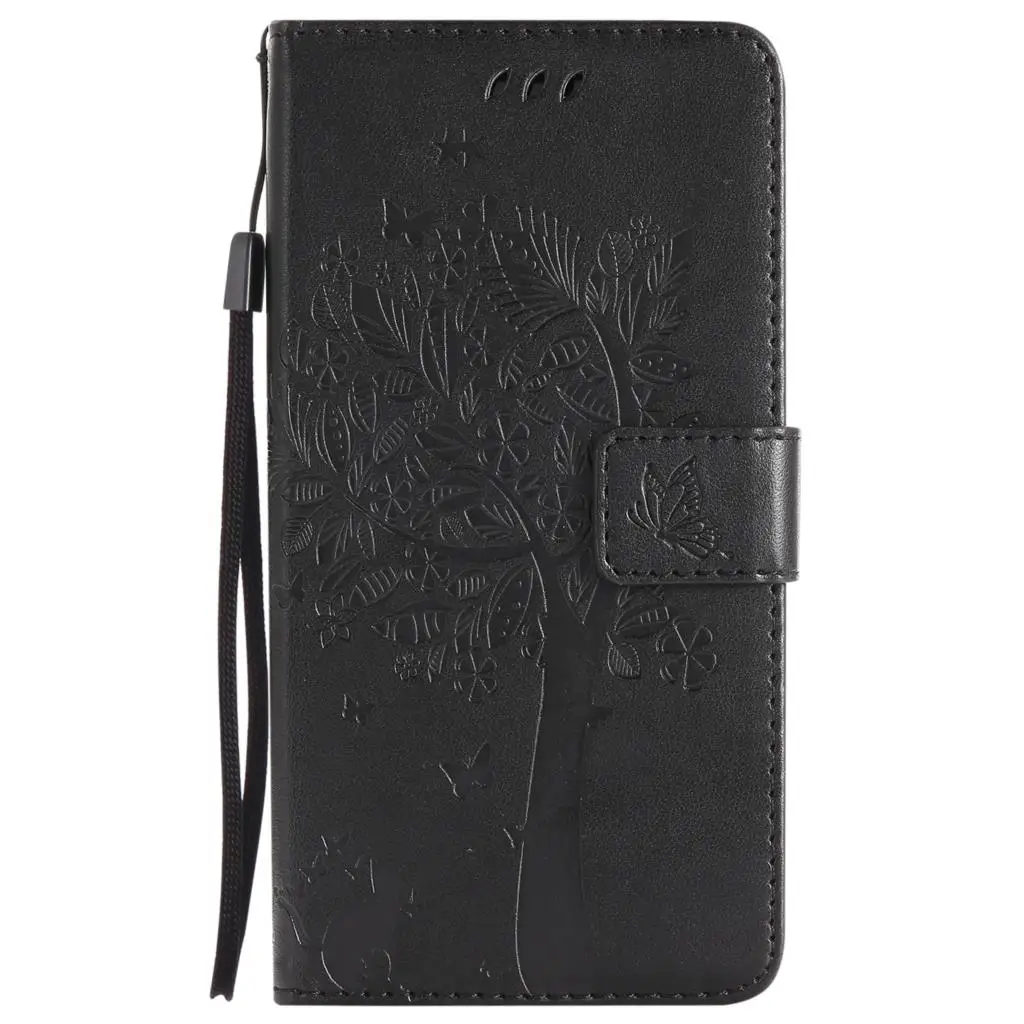 Coque для Xiaomi Redmi Note 4 красный mi NOTE4 ТПУ Обложка Кошелька Флип телефон кожаный защитный кожух для Xiaomi Redmi NOTE4 Capa - Цвет: Black
