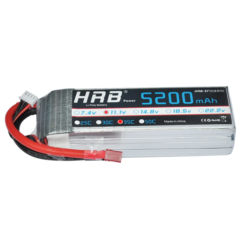 HRB Lipo 3 S аккумулятор 11 1 В 5200 мАч 35C MAX 70C для Радиоуправляемый вертолет Bateria Дрон AKKU