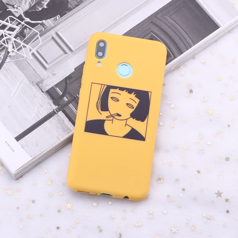 

For Samsung S8 S9 S10 S10e S20 Plus Note 8 9 10 A7 A8 Memes Comics Relief Girl Candy Silicone Phone Case Cover Capa Fundas