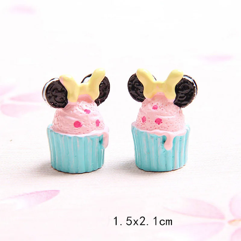 

30 Pieces Slime Accessories Cute Mini Cup Cake Plasticine Resin Flatback of Slime Beads for Ornament Scrapbook DIY Crafts