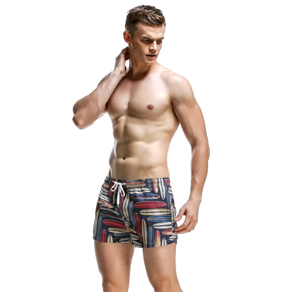 SEOBEAN Summer Men's Beach Leisure Sports Shorts Tide Straight Leg Type Floral Sea Surfing Clothing &amp | Мужская одежда
