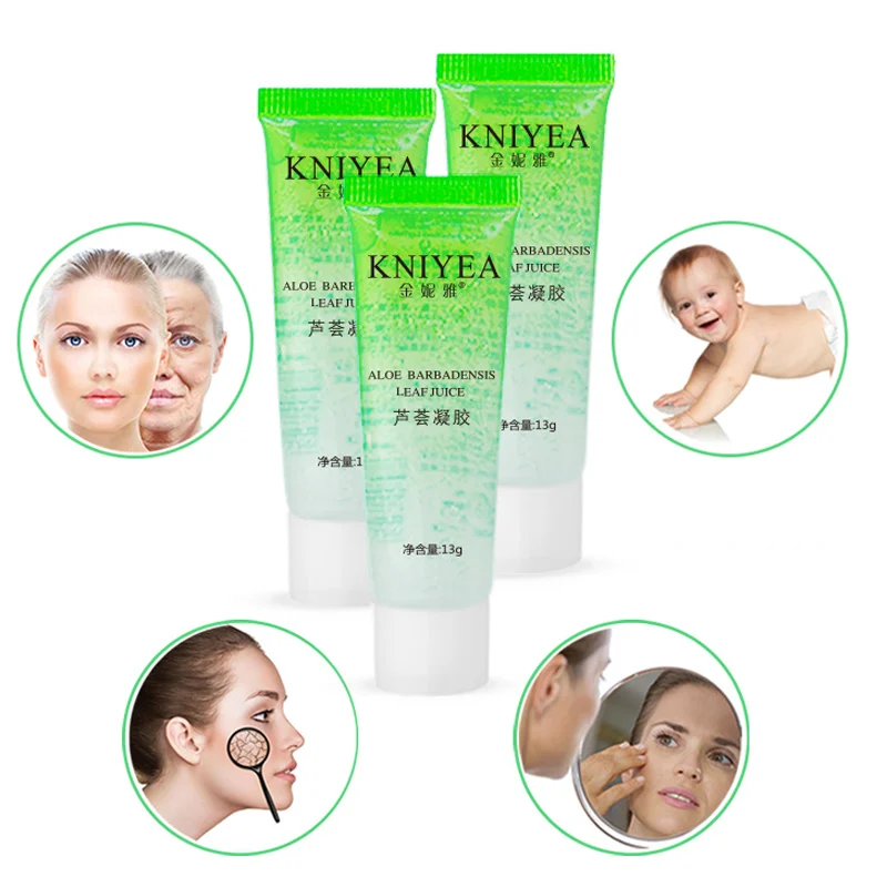 Hot 3 Pcs Concentrated Aloe Gel Acne Cream Sleep Mask Moisturizing Jelly Facial Mask Skin Care wyt77