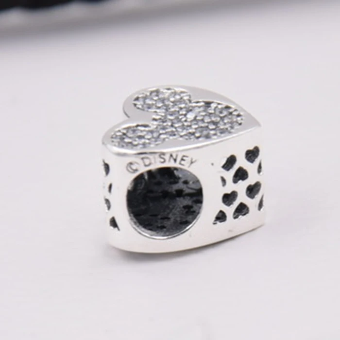 100% 925 Sterling Silver Mickey & Minnie True Love Charm Beads Fit Original Vacanza Bracelet Pendant Authentic DIY Jewelry | Украшения и