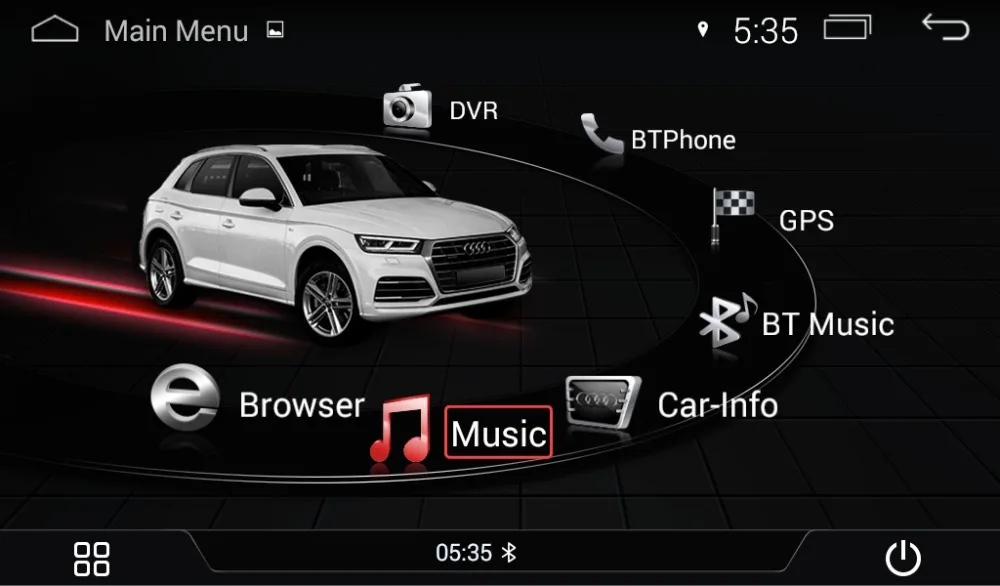 Android 9 6-core 2+ 32G gps навигация для AUDI A4(2008- B8) Bluetooth Wifi Автомобильный мультимедийный плеер " экран