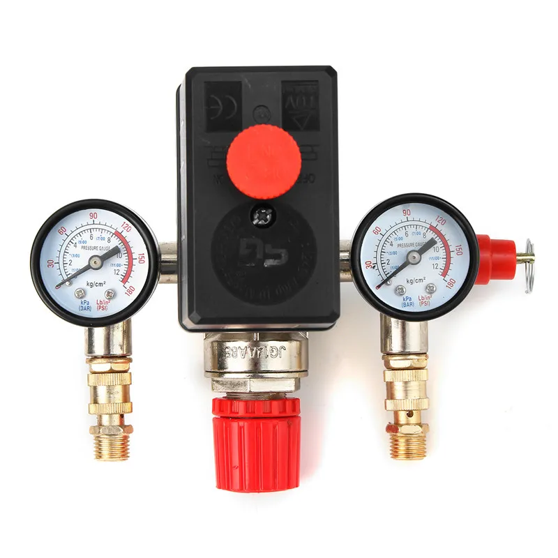 Хорошее качество 90-120 PSI переключатель давления клапан Тяжелый воздушный регулятор компрессор с монитором давления