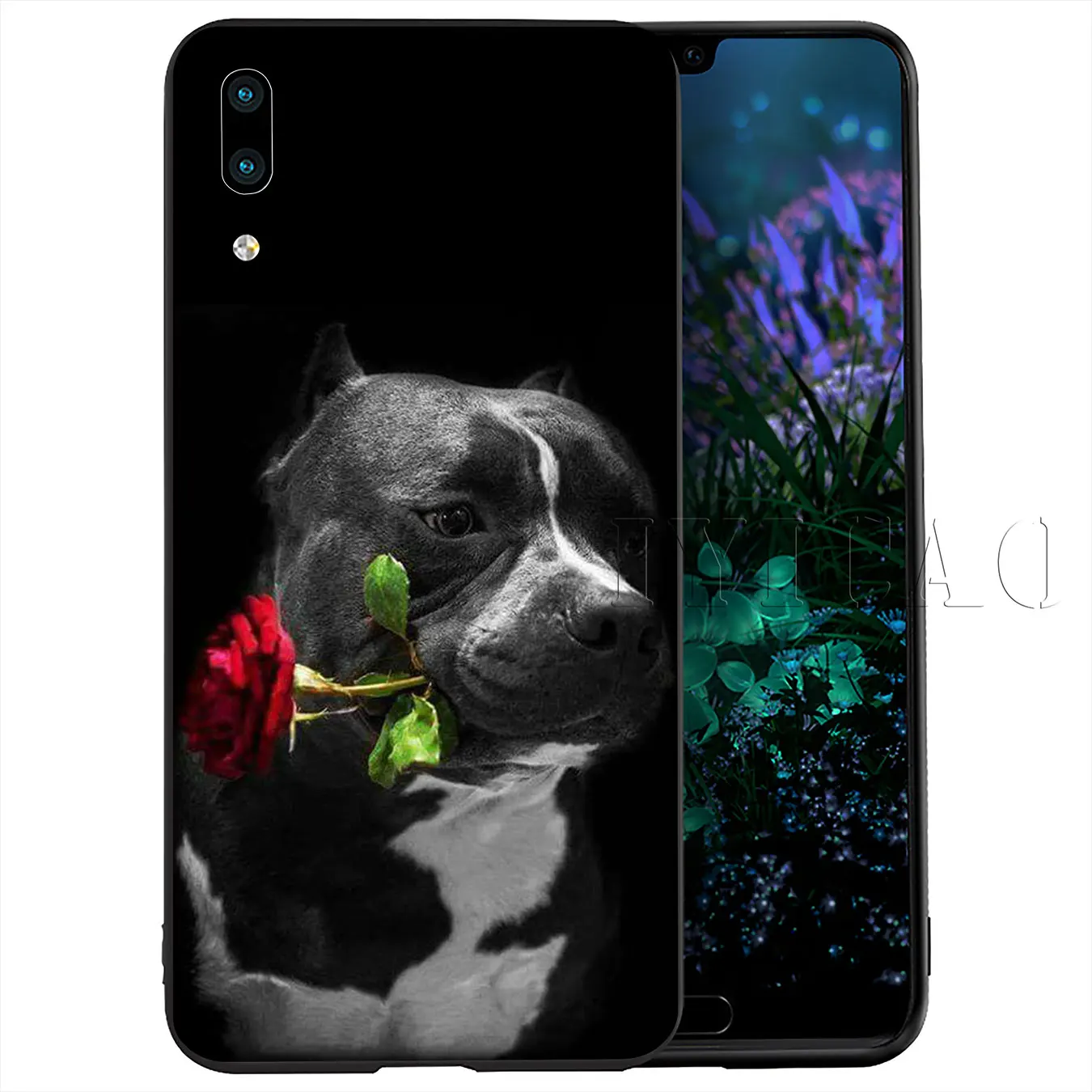 IYICAO питбулл прекрасный собачий питбуль черный мягкий чехол для Huawei Y9 Y7 Y6 Prime 2019 Honor
