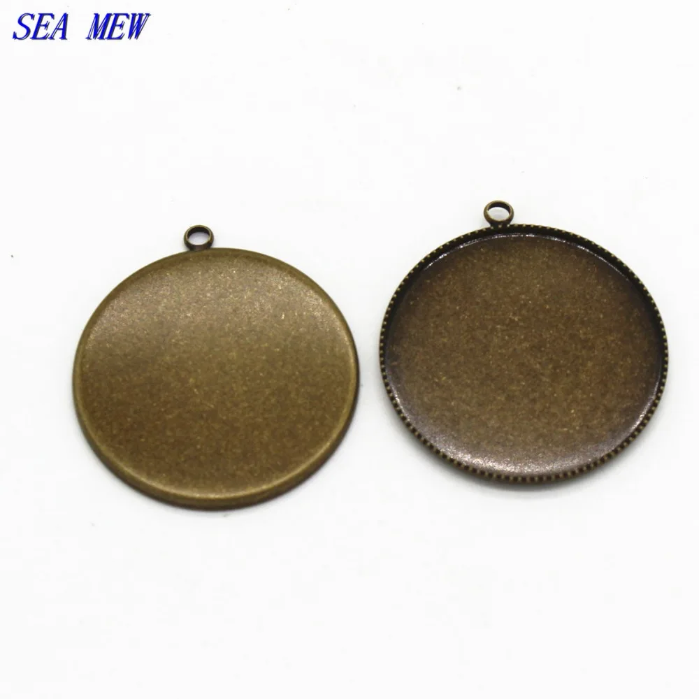 SEA MEW 20 мм 25 30 круглый кабошон с 6 видов цветов покрытием Медный кулон подвеской
