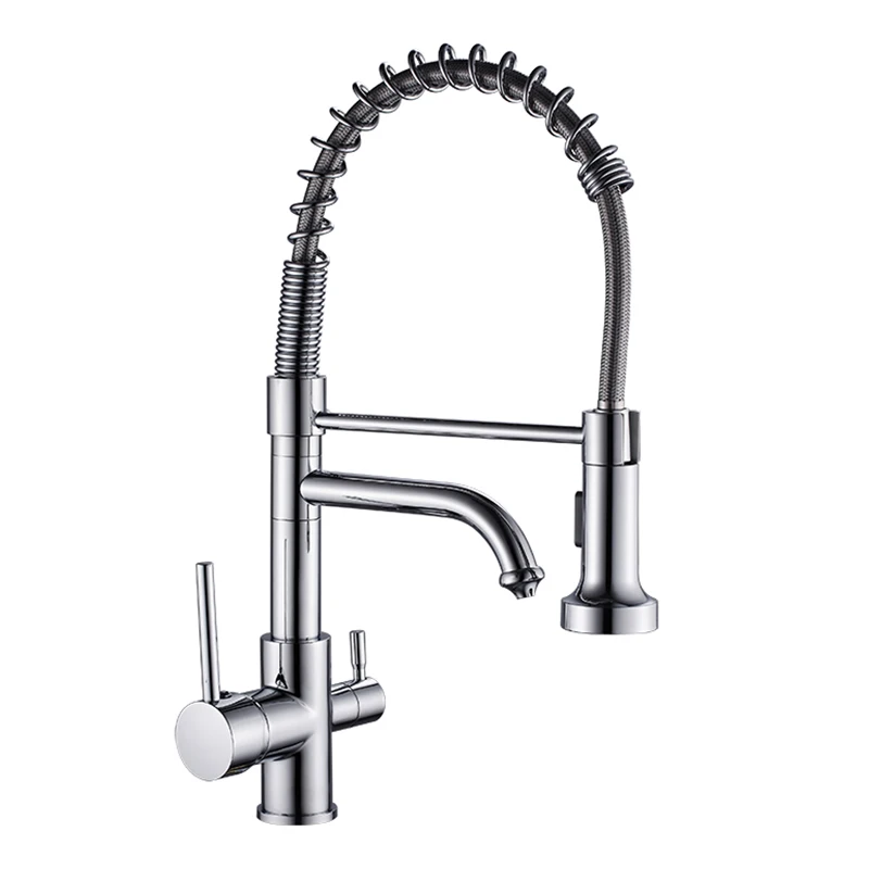 C9145C OKAROS 3 Way фильтрованный смеситель для кухонной раковины с двойной функцией распыления и излива питьевой воды с одной ручкой смеситель C9145 - Цвет: C9145C