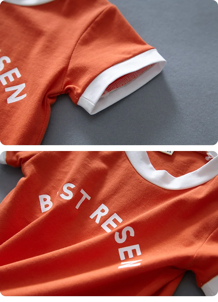 BibiCola baby boys clothing set summer infant children clothes letter t-shirt+shorts outfits casual toddler boy tracksuit |