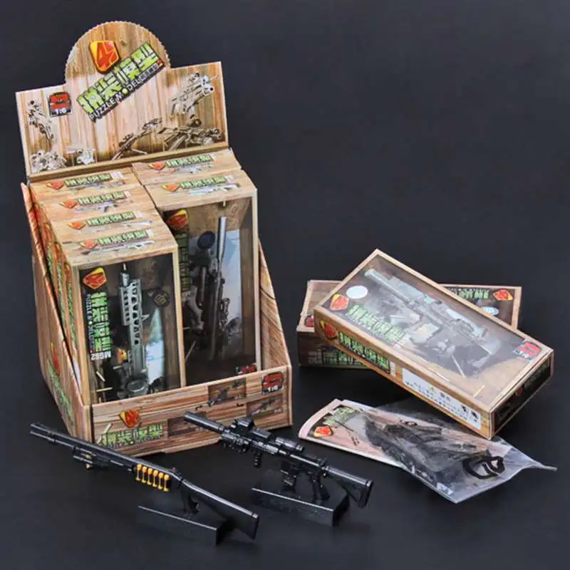 8 шт./компл. 1:6 ружьё модель второго поколения сборка огнестрельного оружия MG62 пулемет AK74 винтовка HK416 автоматы классический собирать игрушки