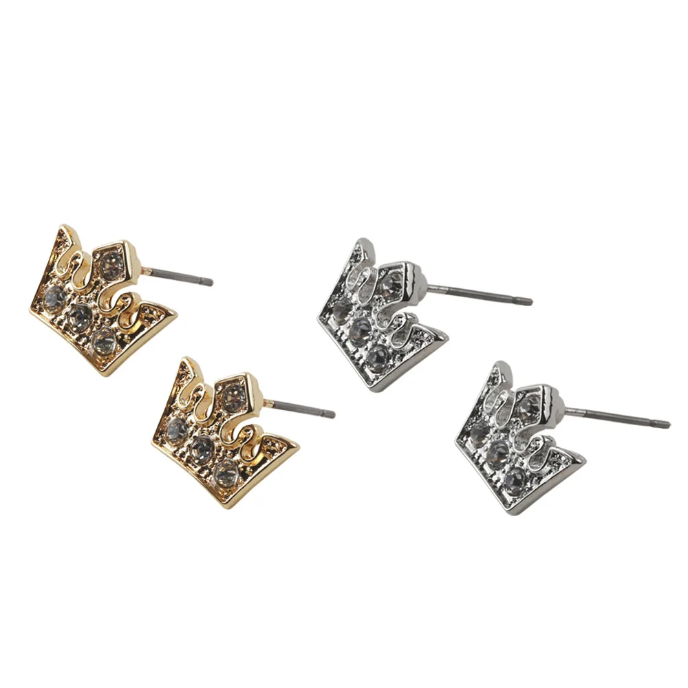 ХИП-ХОП Серьги горный хрусталь серьги женщин зажигания канал стержень уха