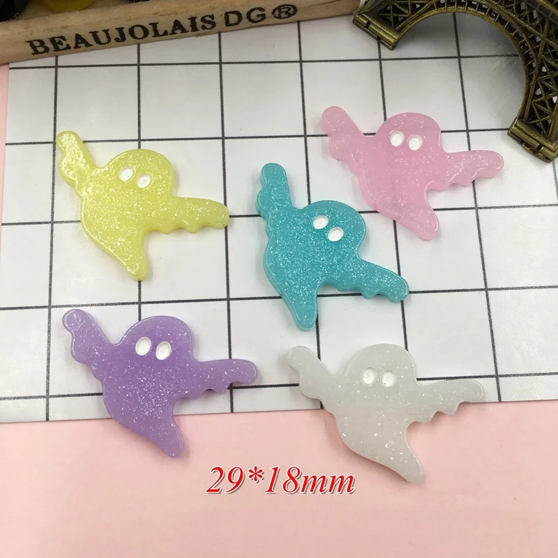Смола новое поступление пастель Kawaii пастельные призраки для рукоделия, скрапбукинга, DIY(29*18 мм - Цвет: mix color