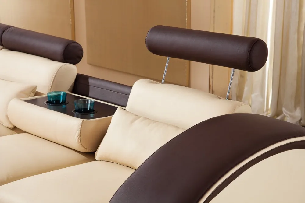 Дизайнерский современный первоклассный кожаный диван с откидывающейся спинкой