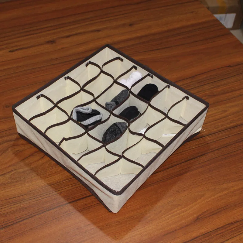 Органайзер для нижнего белья бежевый ящик хранения органайзер чулана коробки