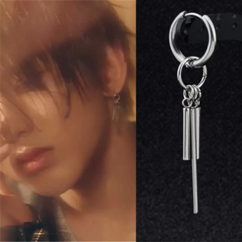 KPOP DNA Корейская Популярная мода Bangtan Boys альбом серьги гвоздики для женщин Brincos heen