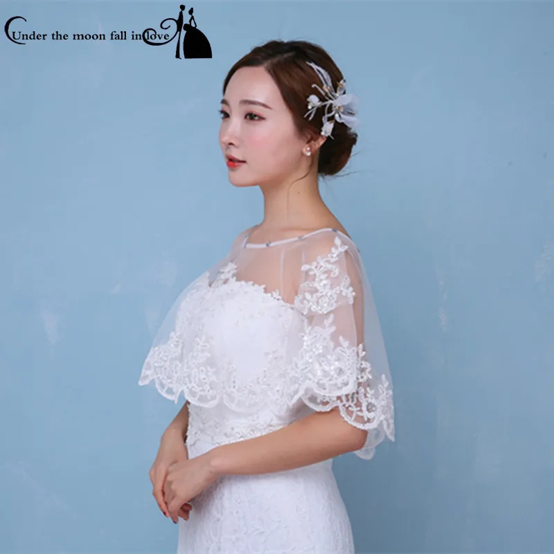 2017 New Arrived Elegant White Ivory Lace Edge Appliques Crystal Wedding Jacket Shawl Accessories Alibaba China |