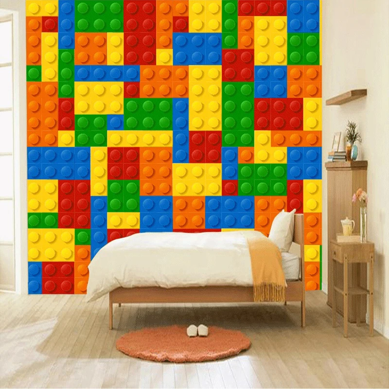 Пользовательские фото обои 3d Lego детская комната Спальня магазин игрушек Фоновые