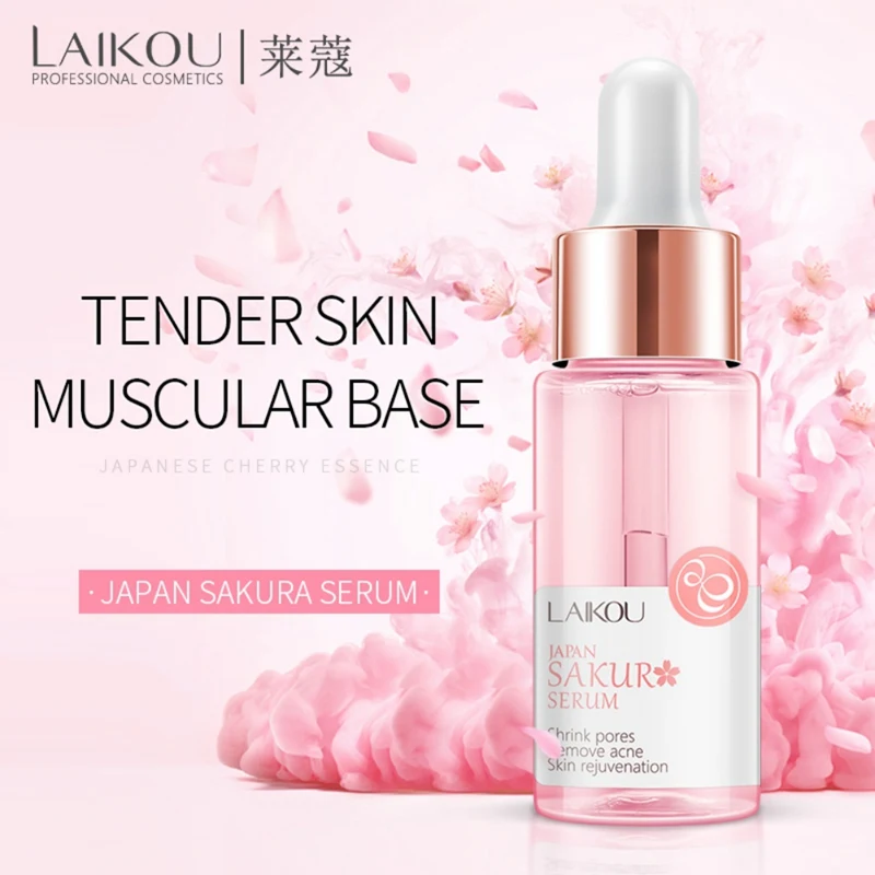 

Professional Brighten Skin Color Serum Cherry Blossoms Serum Foundation Primer Moisturizing Essence Oil Control Makeup Base