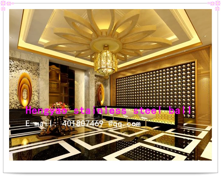 

63 mm diameter, 201 stainless steel gold hemisphere, hollow hemisphere, metope adornment,plating titanium