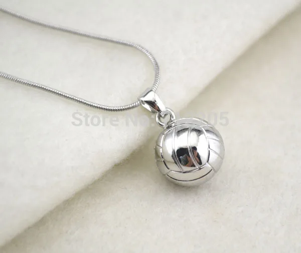 Модное Спортивное ожерелье для волейбола с родиевым покрытием и змеиной