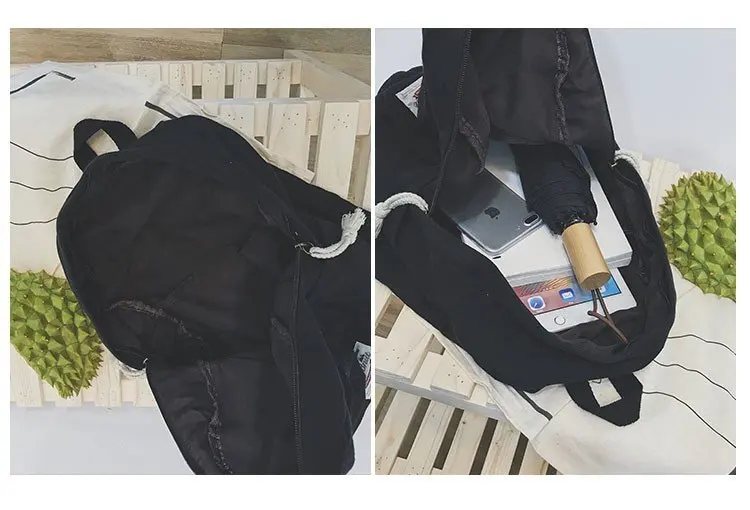 Модный стиль преппи школьная сумка Мягкие холщовые рюкзаки Новые простые однотонные женские школьные сумки через плечо