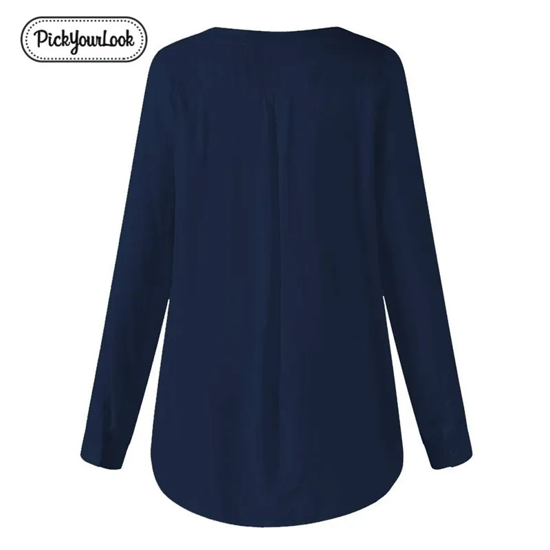 PickyourLook женские блузки размера плюс, кружевные цветочные свободные топы, белая рубашка с длинным рукавом из хлопка, повседневная женская блузка с v-образным вырезом 5XL