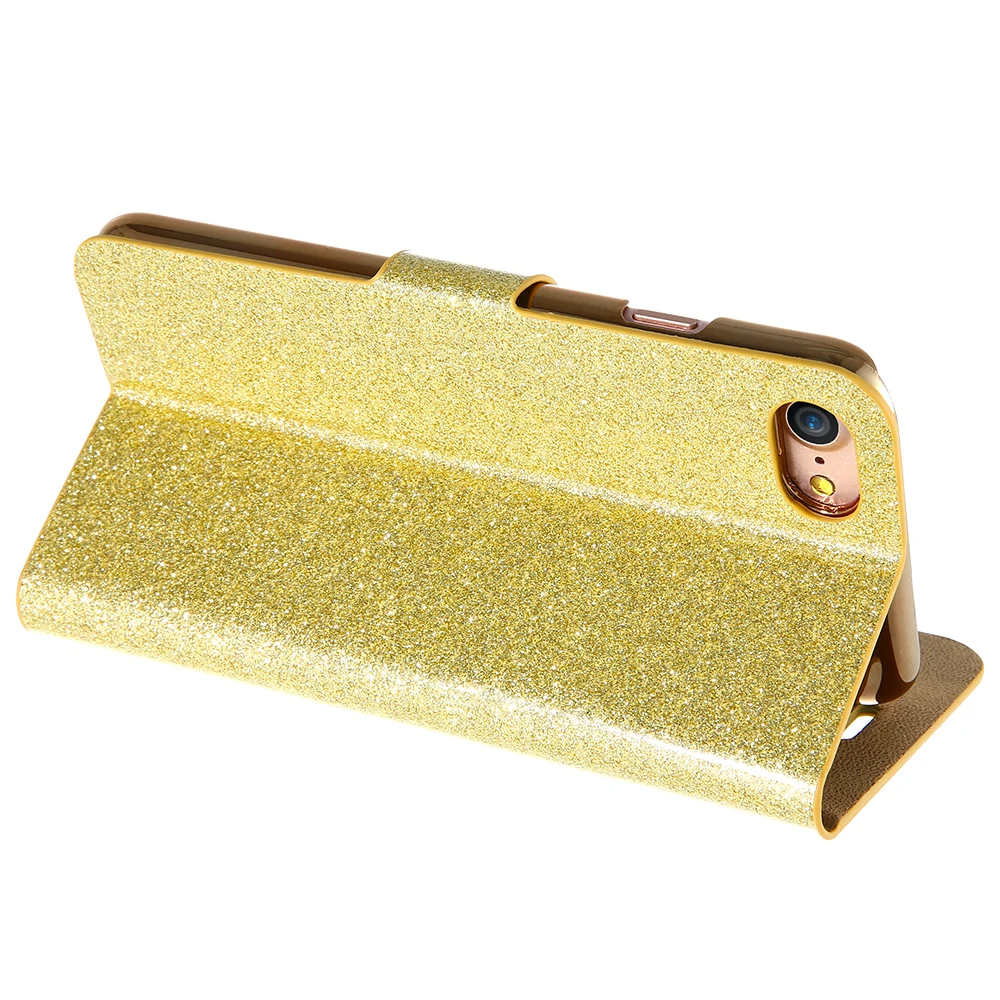 DOEES Shiny Girl Bling Phone Case For iPhone 6 6S 7 8 X Plus Rhinestone Leather Wallet Stand Flip Cover iPhoneX 5 5S SE |