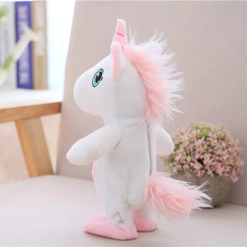 

Electric Talking unicorn Stuffed Animal Unicorns Walking repeater electronic Aniaml unicornio Toy for children Kid toys Creative