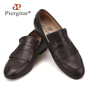 Брендовые мужские мокасины Piergitar ручной работы из 2019 натуральной кожи, модные мужские классические туфли для вечерние НКИ и свадьбы, мужская обувь на плоской подошве