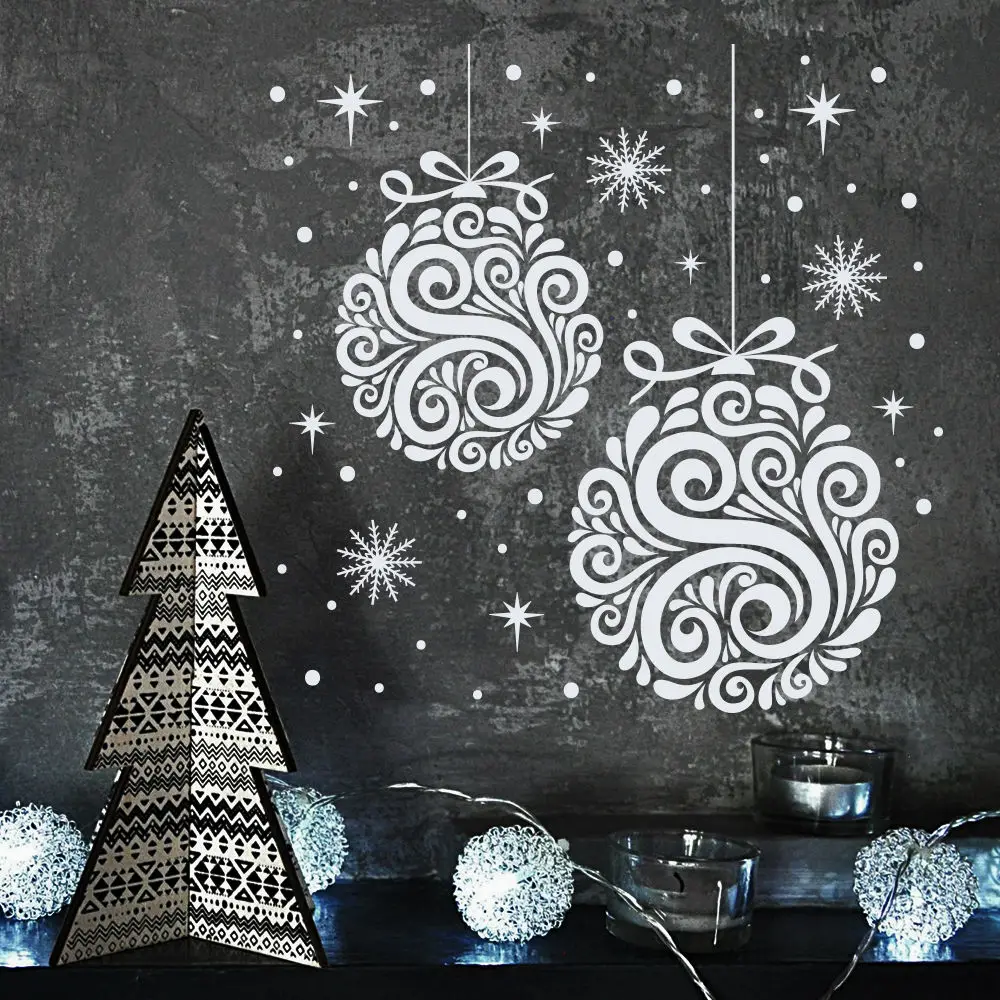 

Новейшие Рождественские декоративные наклейки на стену, съемные виниловые наклейки, настенные наклейки на окна, домашний декор, стеклянные...