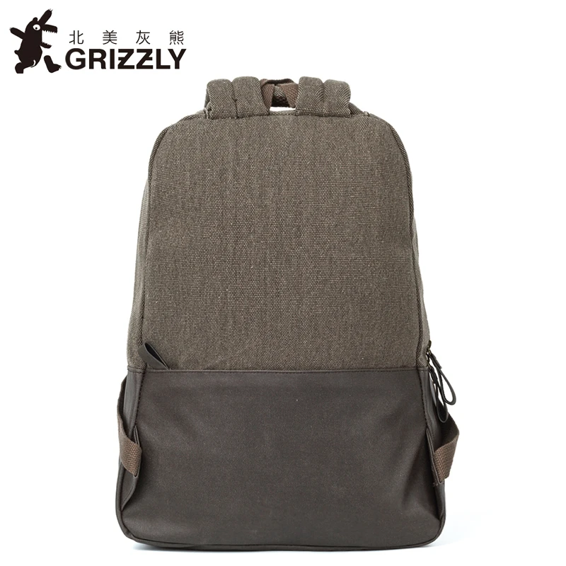 GRIZZLY мужской холщовый рюкзак для ноутбука Mochila мальчиков подростков школьные сумки повседневные