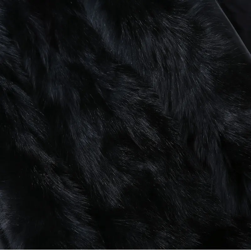 Парка из кроличьего меха для женщин зимняя женская куртка с кроличьим мехом