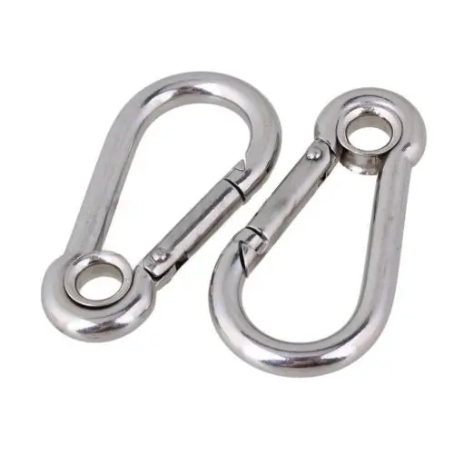 5 шт. M6 безопасный замок 304 нержавеющая сталь 60 мм крюк карабин|stainless hook|eyelet hookeyelets 3