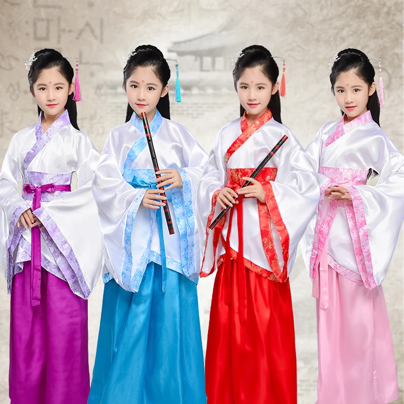 Hanfu/платье для детей Китайская древняя династия Хань принцесса наложница