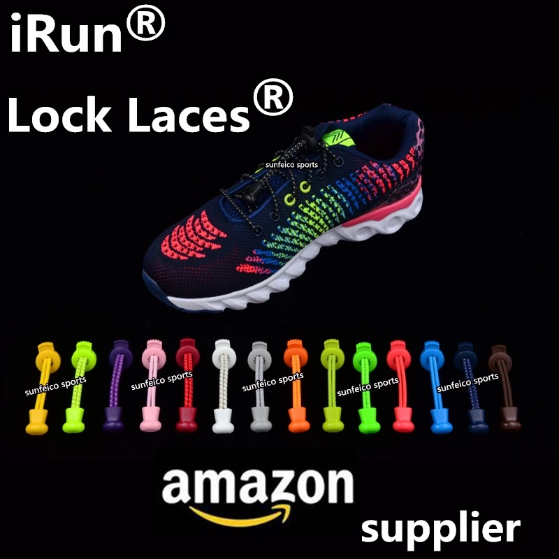 2017 эластичные шнурки без галстука с замками ~ для пробежек поставщик Amazon доступно