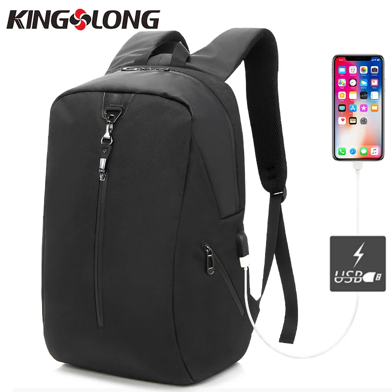 KINGSLONG USB зарядный водонепроницаемый рюкзак для мужчин 15 дюймов рюкзаки ноутбука