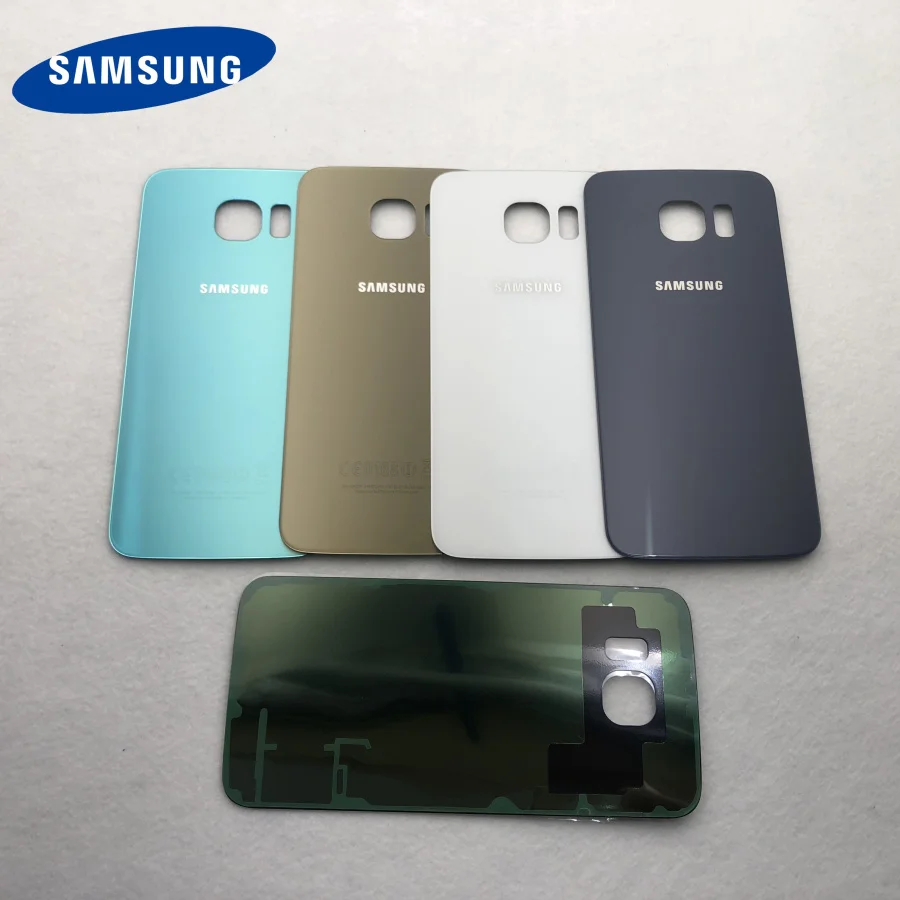 Оригинальное стекло для SAMSUNG Galaxy S6 G920 G920F G9200 задняя крышка аккумулятора корпуса