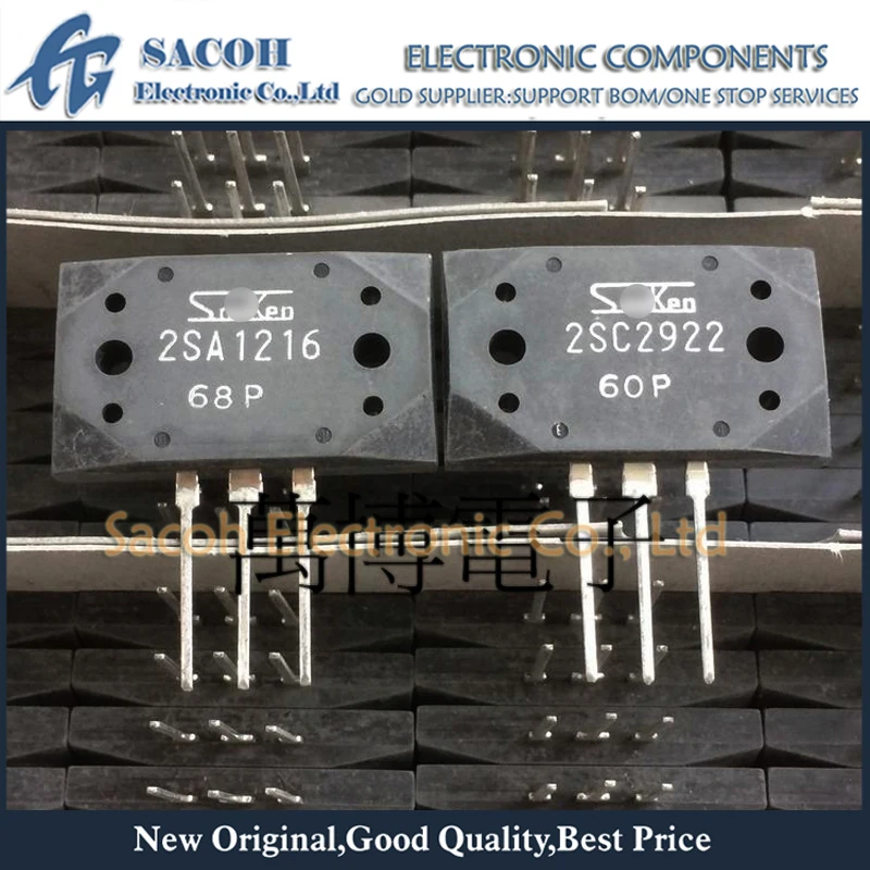 New Made in China 5Pairs(10PCS)/Lot 2SA1216 A1216 + 2SC2922 C2922 MT-200 Silicon NPN + PNP Audio amplifier transistor