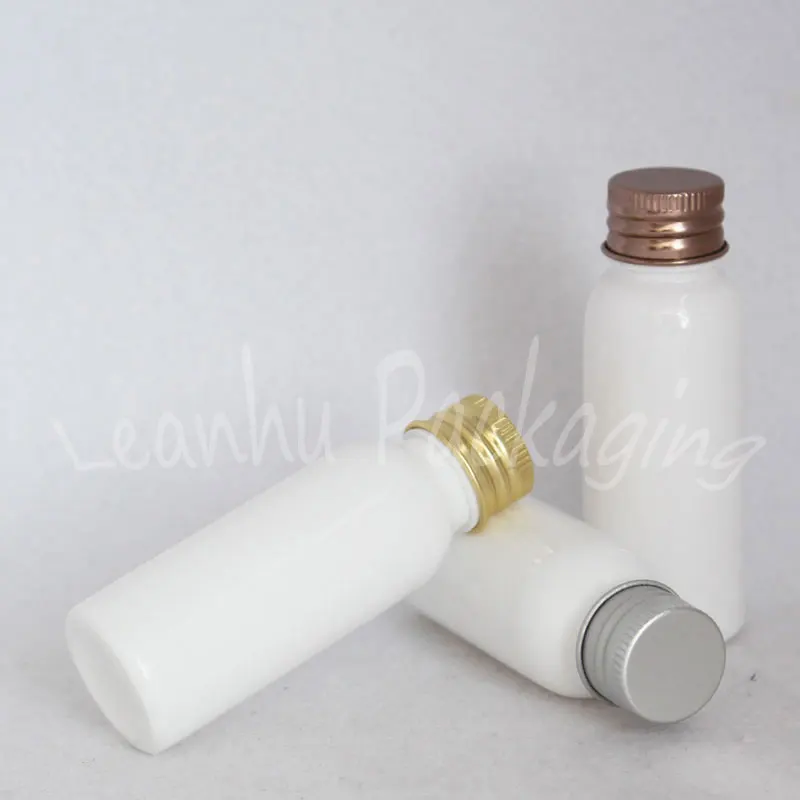 30ML White Round Plastic Bottles Aluminum Cap 30CC Empty Cosmetic Container Lotion / Toner Travel Sub-bottling ( 50 PC/Lot ) | Красота и